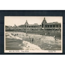 MAR DEL PLATA PLAYA BRISTOL ANTIGUA TARJETA POSTAL